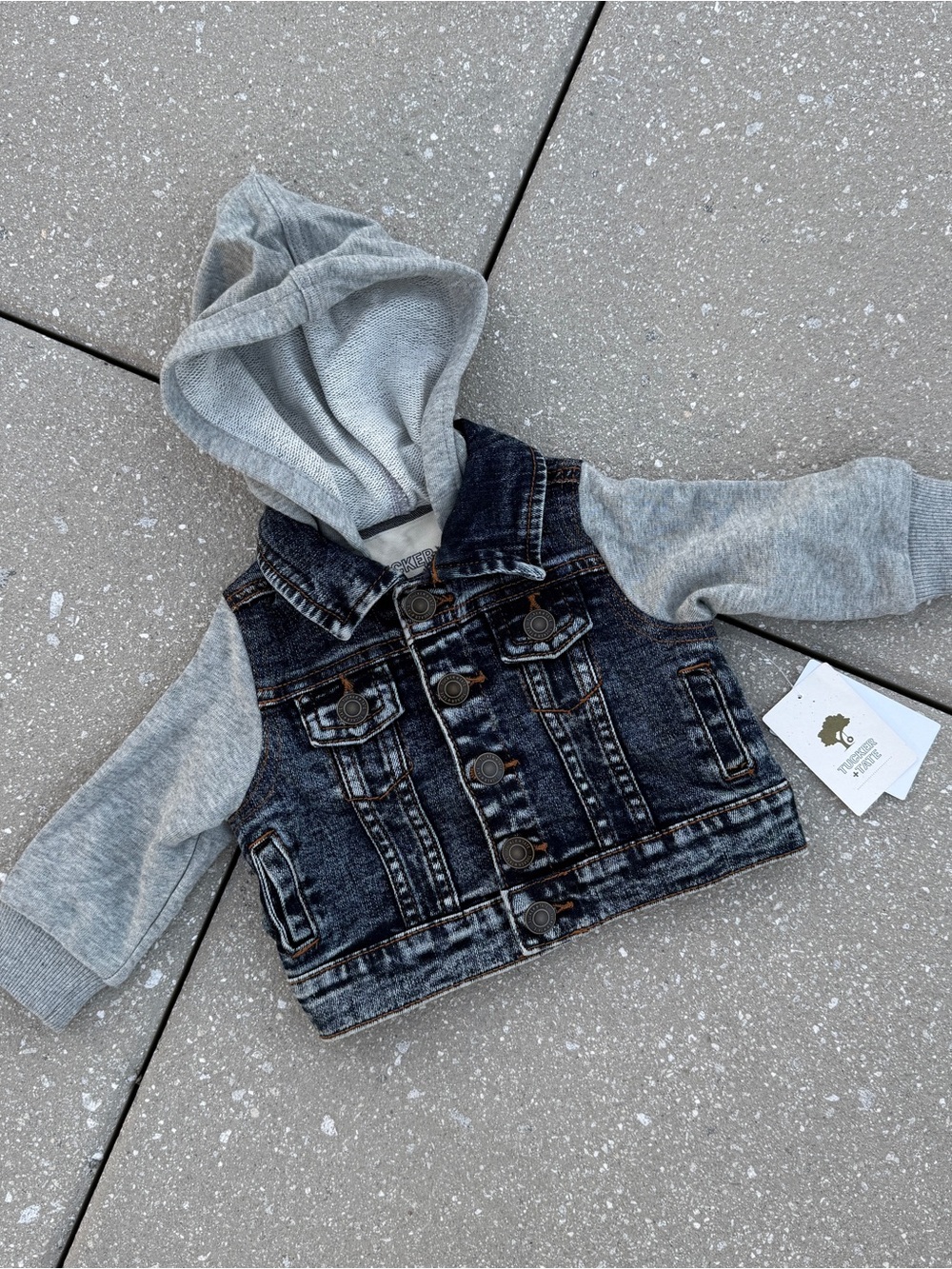 Tucker + Tate Blue denim hooded jacket